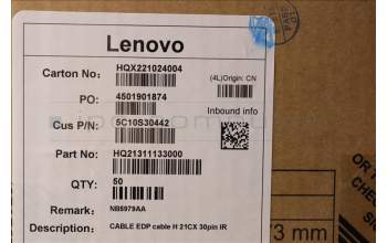 Lenovo 5C10S30442 EDP cable H 21CX 30pin IR