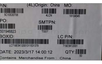 Lenovo 5C10S30706 Cable L 82WK M/B-EDP HONGXI