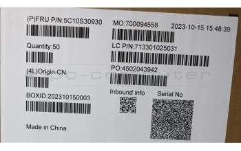 Lenovo 5C10S30930 CABLE POGO_PIN_FPC_L WT 83E1