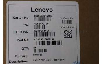 Lenovo 5C10S31191 EDP cable H 21NH 2.5K