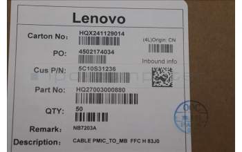 Lenovo 5C10S31236 PMIC_TO_MB FFC H 83J0