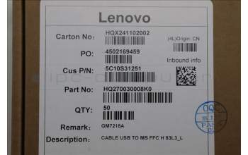 Lenovo 5C10S31251 CABLE USB TO MB FFC H 83L3_L