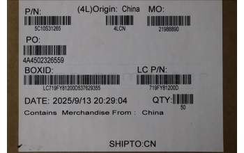 Lenovo 5C10S31265 Cable L 83K1 TP/B FFC MGE