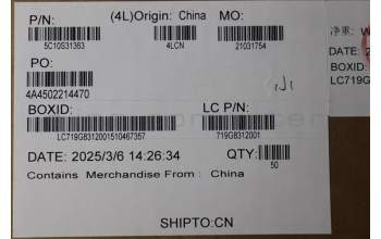 Lenovo 5C10S31363 Cable L 83N3 M/B-TP/B LJYI