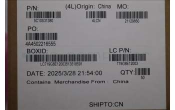 Lenovo 5C10S31380 CABLE Cable L 83KJ M/B-IO L HG
