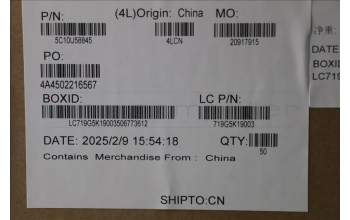 Lenovo 5C10U58845 CABLE Fru,T5100 power switch cable