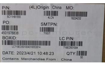 Lenovo 5C11H81555 FRU CABLE X13YG4_CLICK FFC