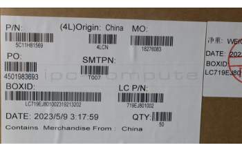 Lenovo 5C11H81569 CABLE FRU H-CONN SET 2ZF M/B-IO TEFLON