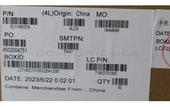 Lenovo 5C11H81574 FRU CABLE KX3B0_RGB_CAM_CABLE_PC