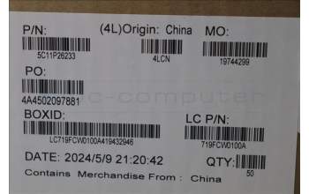 Lenovo 5C11P26233 CABLE FRU M/B Kamerakabel PC