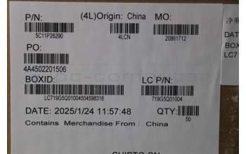 Lenovo 5C11P26290 CABLE FRU Flachbandkabel MSF50 10P FPR/B