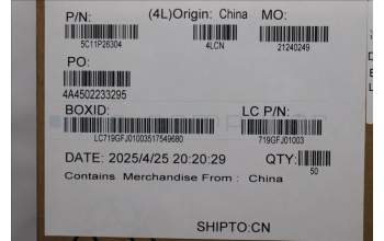 Lenovo 5C11P26304 FFC 50P P0.5 PAD=0.3 MGE IO/B