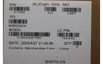 Lenovo 5C11P26358 CABLE NM-F372 REV1 FPC_CLICKPAD/B 01