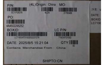 Lenovo 5C11P26378 CABLE MP6C0 6P P0.5 PAD=0.3 M/B PW/B