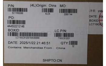 Lenovo 5C11R60086 CABLE USB-C 4 in1 hub Gen2