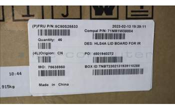 Lenovo 5C50S25533 LID board C 82XE IR