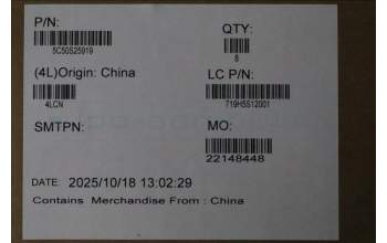 Lenovo 5C50S25919 CARDPOP CARDPOP L 83S0 I/O BD