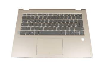 5CB0N67745 Original Lenovo Tastatur inkl. Topcase DE (deutsch) grau/gold mit Backlight