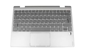 5CB0Q12250 Original Lenovo Tastatur inkl. Topcase DE (deutsch) dunkelgrau/silber mit Backlight