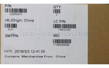 Lenovo 5CB0R08476 COVER Hinge Cover L 81EK ONYX BLACK