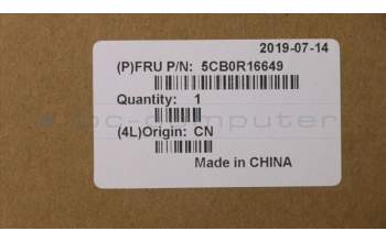 Lenovo 5CB0R16649 COVER UpCaseASM W/KB L81DC PG SLV