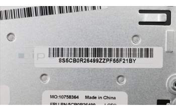 Lenovo 5CB0R26499 COVER UpCaseASM W/KB L81EY PG NORDIC