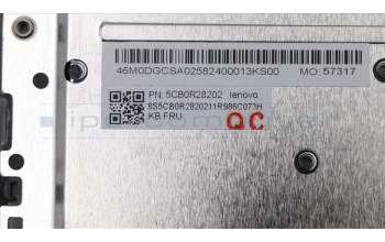 Lenovo 5CB0R28202 Tastatur inkl. Topcase W81HL NFP IG NBL W/KB SA