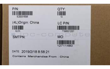 Lenovo 5CB0S16596 COVER Hinge Cover L 81LH GT_BK