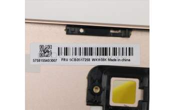 Lenovo 5CB0S17258 C-Cover with keyboard,UK English,Copper,Backlight,Fingerprint