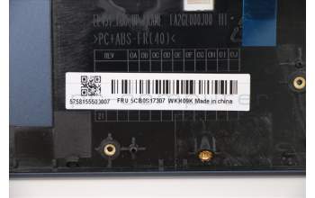 Lenovo 5CB0S17307 Tastatur inkl. Topcase C81NDBLU FP W/BLKB CZ-SK