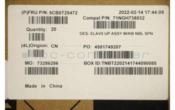 Lenovo 5CB0T25472 Tastatur inkl. Topcase ASM C 81MT SPA