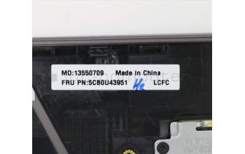 Lenovo 5CB0U43951 C-Cover with keyboard,US English Euro,Iron Grey,Backlight