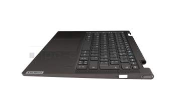 5CB0U43958 Original Lenovo Tastatur inkl. Topcase FR (französisch) grau/grau mit Backlight