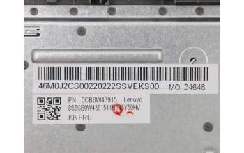 Lenovo 5CB0W43915 Tastatur inkl. Topcase ASM_GR W 81VS PG