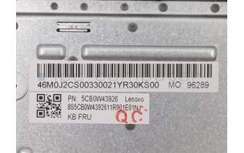 Lenovo 5CB0W43926 Tastatur inkl. Topcase ASM_CF-E W 81VS PG