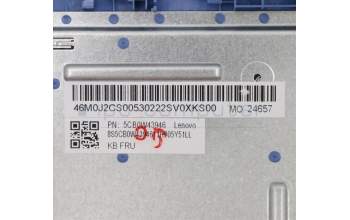 Lenovo 5CB0W43946 Tastatur inkl. Topcase ASM_UK W 81VS IB
