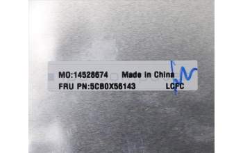 Lenovo 5CB0X56143 C-Cover with keyboard, Belgian, Platinum Grey, Backlight, Fingerprint, UK