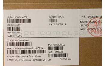 Lenovo 5CB0X56582 C-Abdeckung mit Tastatur, Französisch/Arabisch, schwarz, Ohne_Fingerabdruckscanner