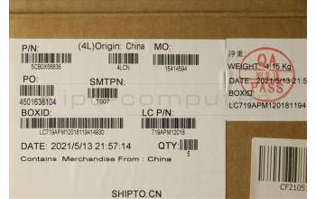 Lenovo 5CB0X56836 Tastatur inkl. Topcase ASM_UK L81WC NFPPGDIS