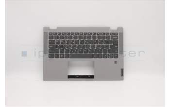 Lenovo 5CB0Y85381 C-Abdeckung mit Tastatur, Griechisch, Platingrau, Hintergrundbeleuchtung, Fingerabdruck