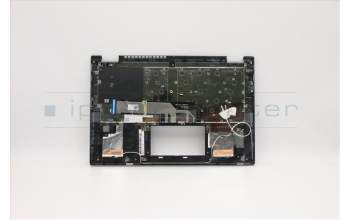 Lenovo 5CB0Y85381 C-Abdeckung mit Tastatur, Griechisch, Platingrau, Hintergrundbeleuchtung, Fingerabdruck