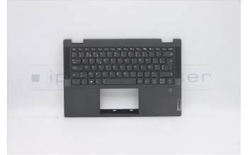 Lenovo 5CB0Y85511 C-Cover with keyboard, Belgian, Grey, Backlight, Fingerprint, UK