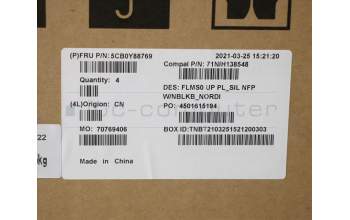 Lenovo 5CB0Y88769 COVER Upper C81YH PL_SIL NFP NBLKB_NORDI