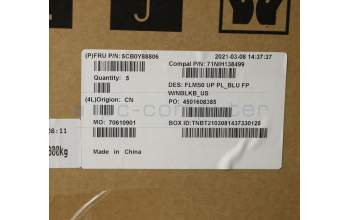 Lenovo 5CB0Y88806 COVER Upper C81YH PL_BLU FP NBLKB_US