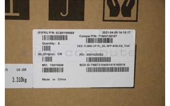 Lenovo 5CB0Y88968 COVER Upper C81YH PL_SIL NFP BLKB_THAI