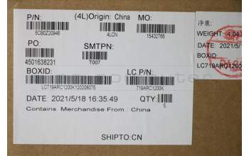 Lenovo 5CB0Z20946 Tastatur inkl. Topcase ASM_TI L82C3IGTEX