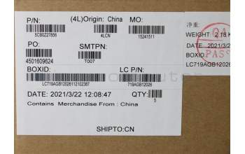 Lenovo 5CB0Z27856 Tastatur inkl. Topcase ASM_US INTE_IG_AL_GY