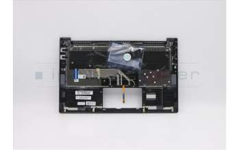 Lenovo 5CB0Z32098 C-Cover with keyboard, Belgian, Grey, Backlight