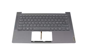 5CB0Z32117 Original Lenovo Tastatur inkl. Topcase ND (nordic) grau/grau mit Backlight