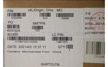 Lenovo 5CB0Z48340 Tastatur inkl. Topcase ASM_UKR L82GXFPIGDIS